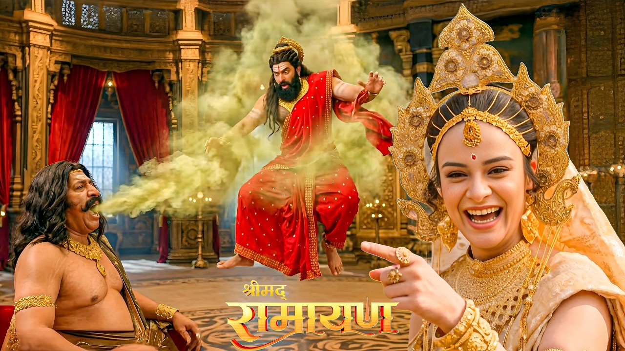 कुंभकरण की डकार से उड़ रावण, मंदोदरी की छुटी हंसी || Shrimad Ramayan