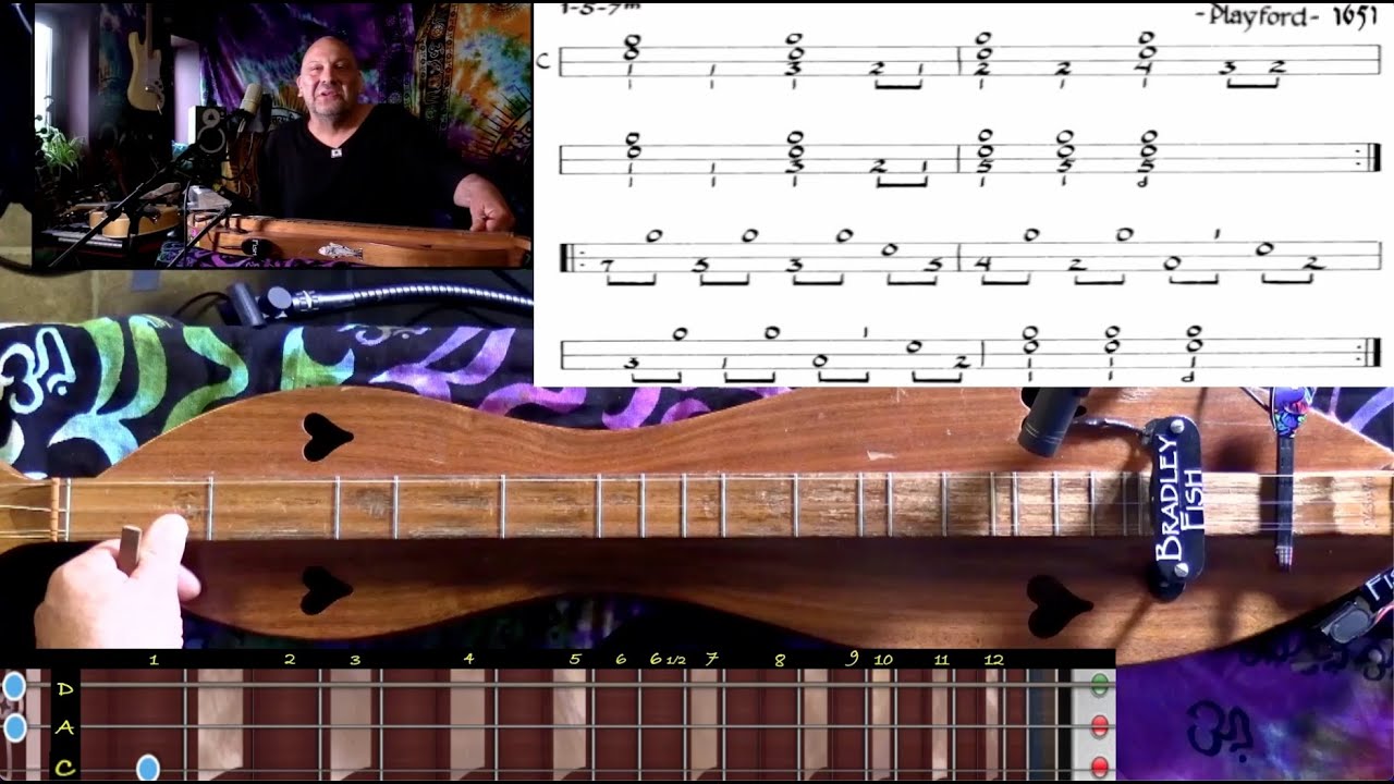 Goddesses -John Playford 1651 - Dulcimer Lesson. Beginner/Intermediate