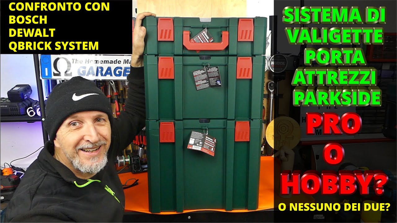 Valigette Porta Attrezzi Parkside. Sistema di valigette. Parkside vs bosch. Parkside vs Qbrick