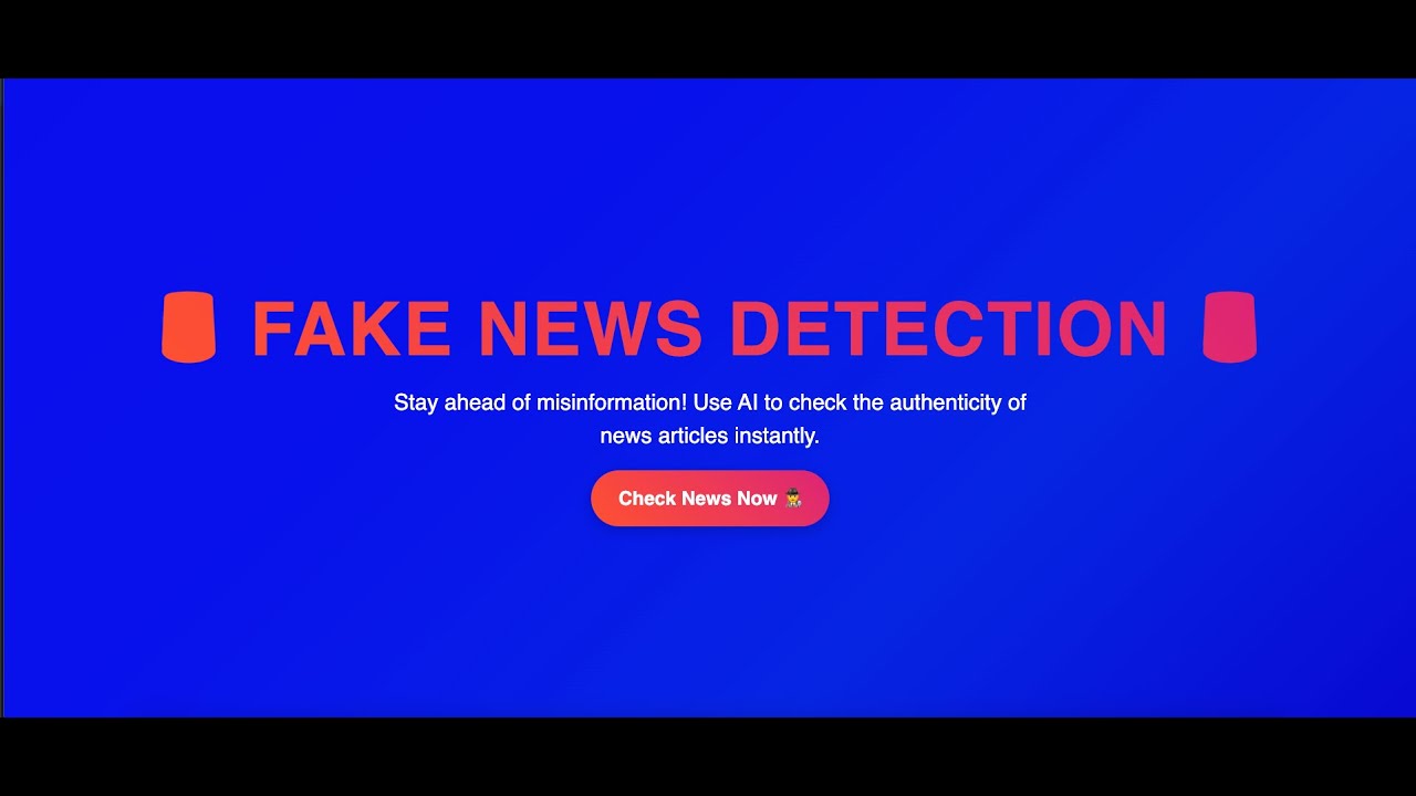 Fake News Detection Project | Machine Learning Project 2025
