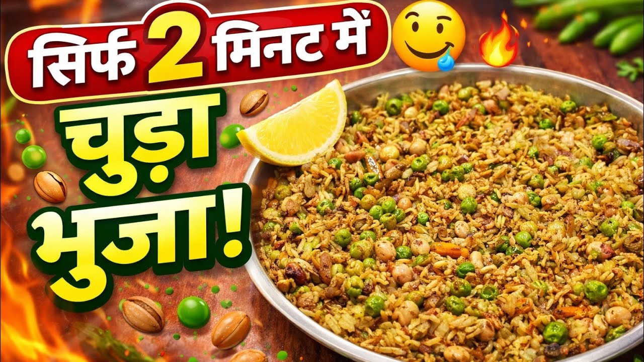 ऐसा चूड़ा भुंजा खाया है? 😍 | मटर और मूंगफली का मजेदार नाश्ता 🥜🌿