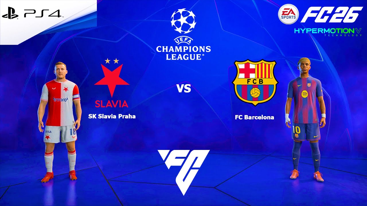 FC 26 PS4 - Slavia Praha vs FC Barcelona | UEFA Champions League 2025/2026