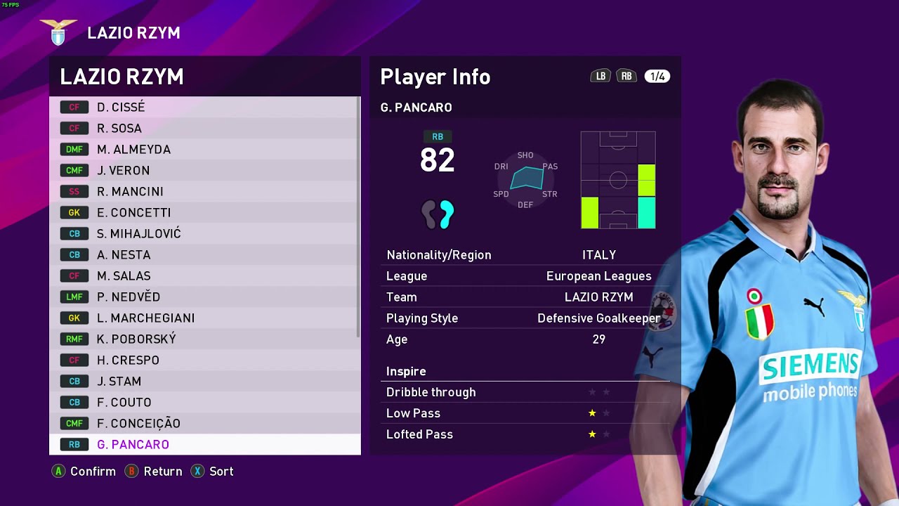 Lazio Rzym Classic PES 2021