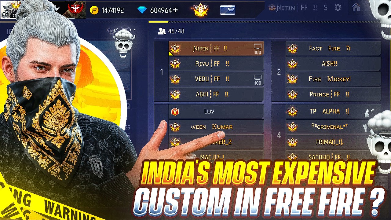 🔥 India's Most Expensive Custom in Free Fire? 😱