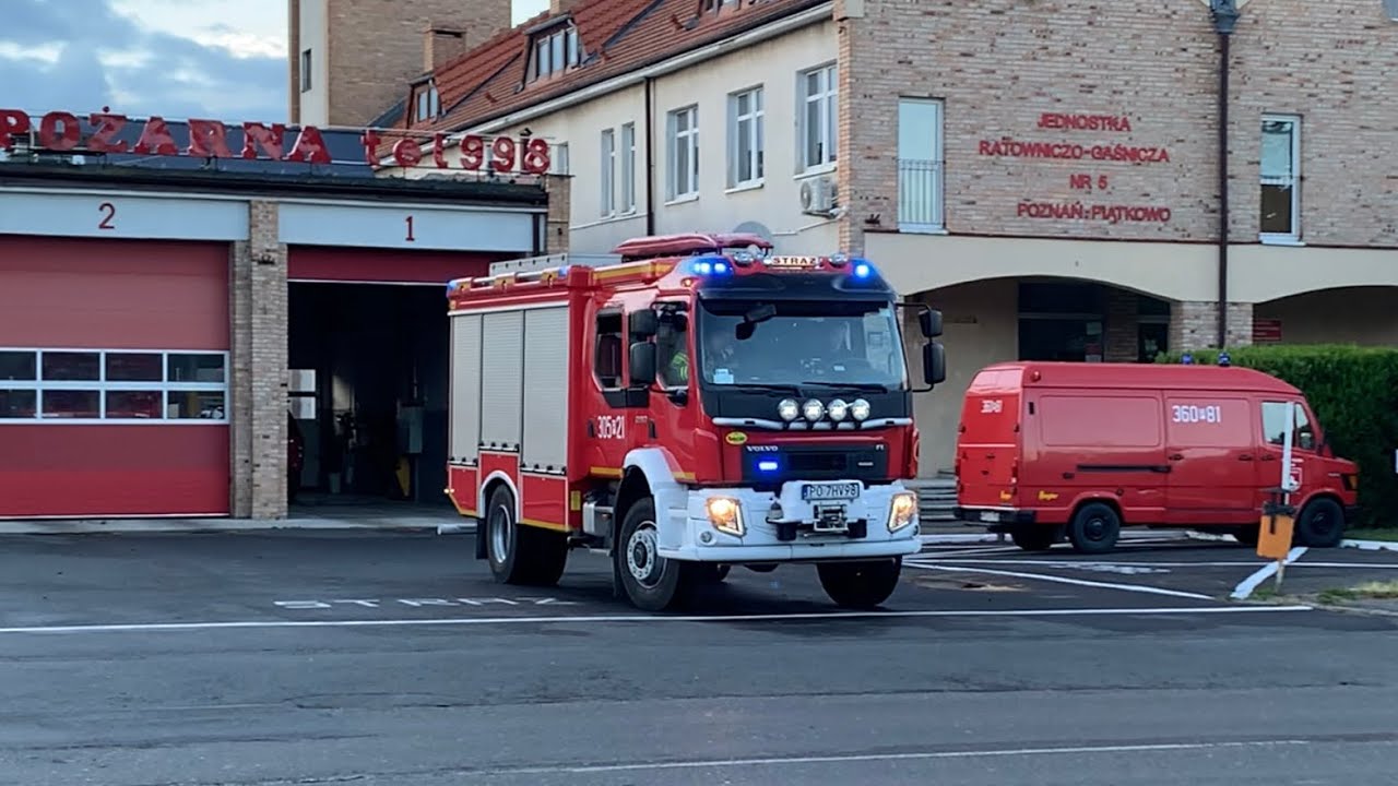 JRG-5 Poznań / Wyjazd alarmowy 305[P]21 - GBA 3/16 Volvo FL280 / Bocar !