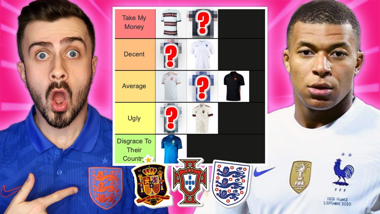 RANKING INTERNATIONAL AWAY KITS (2020/21)