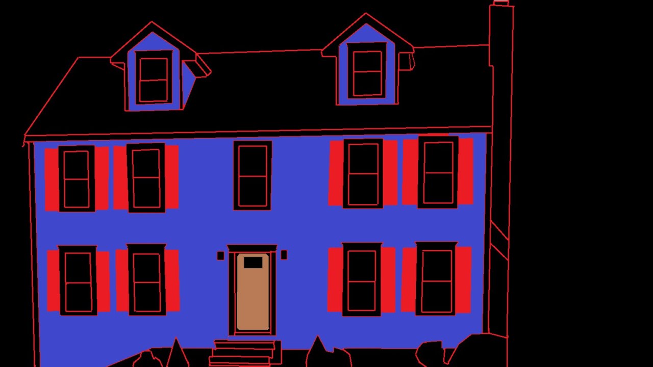Christmas House Animation 2022 - House Mapping - What's This Jack Skellington