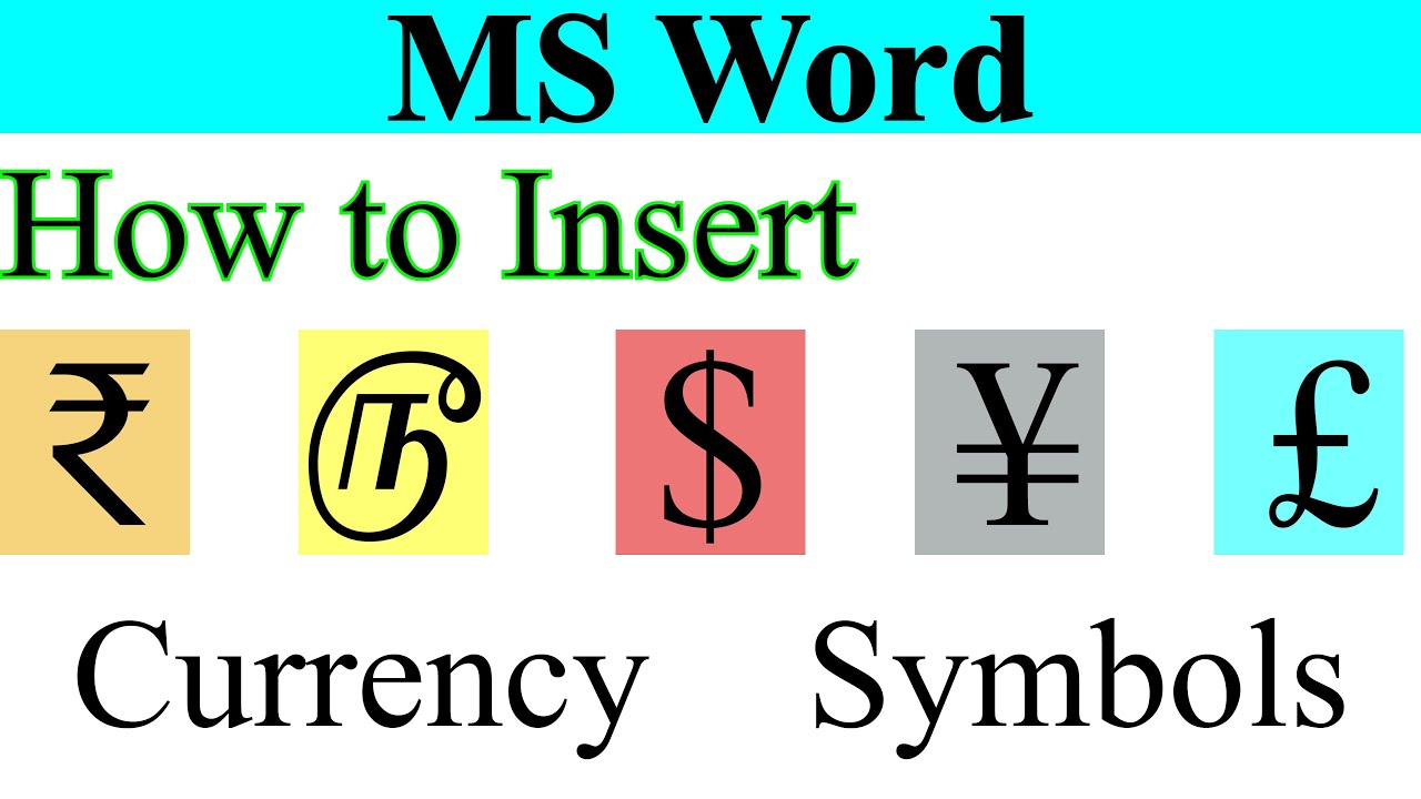 MS Word how to Insert Currency Symbols (Rupees). #Shorts
