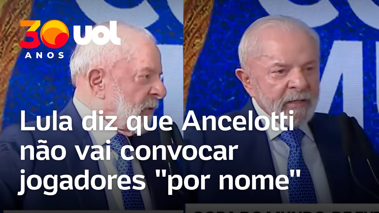 Indireta para Neymar? Lula diz que Ancelotti n&atilde;o vai convocar por nome: 'Vai jogar quem tiver 100%'