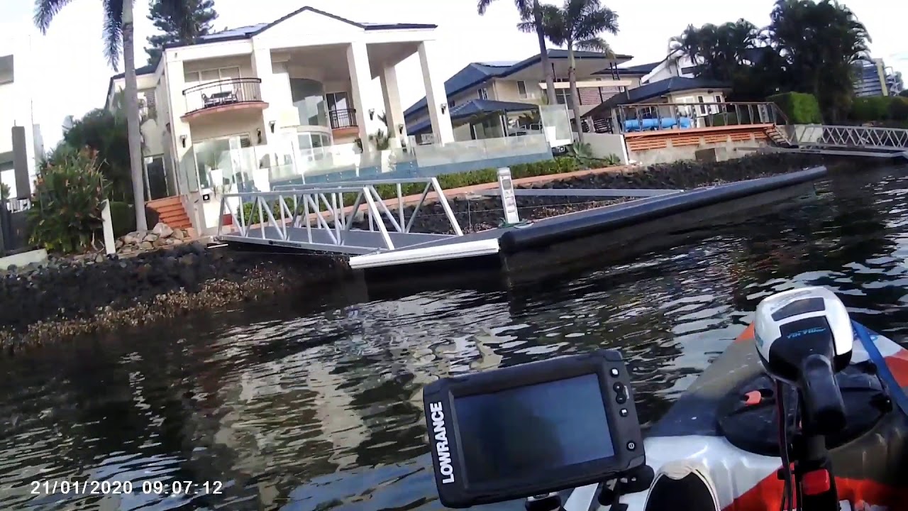 Trevelly on the body cam in the Nerang River