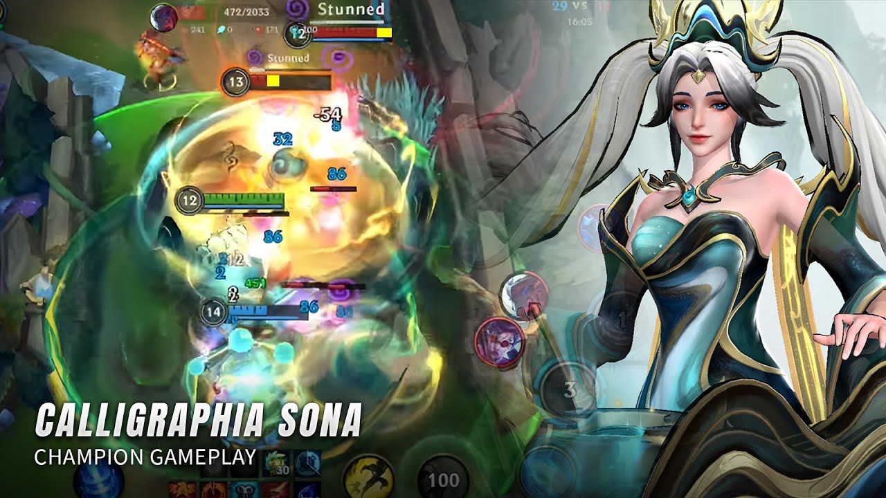 Calligraphia Sona Gameplay || League of Legends: Wild Rift