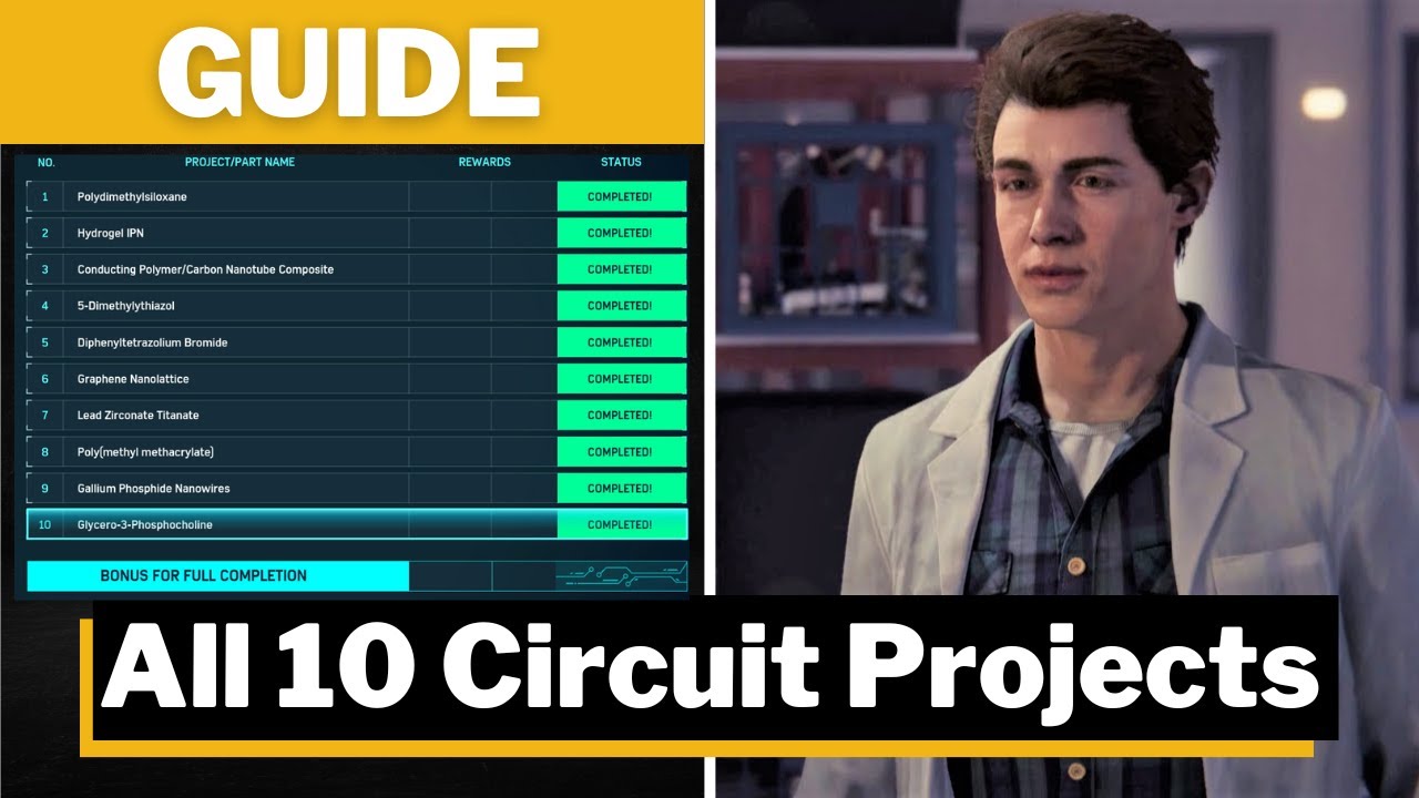 Marvel's Spider Man - All 10 Circuit Projects (Full Guide)