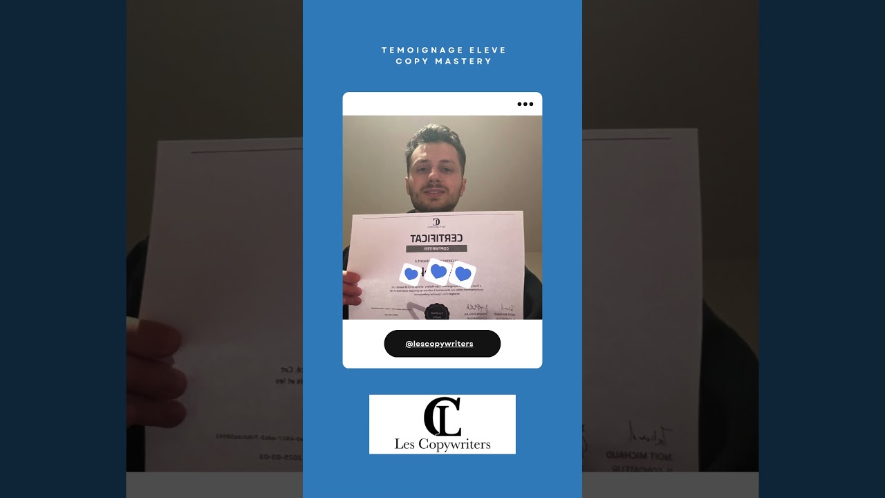TEMOIGNAGE ELEVE COPY MASTERY