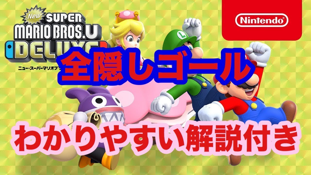 【NewスーパーマリオブラザーズUデラックス】全隠しゴール解説