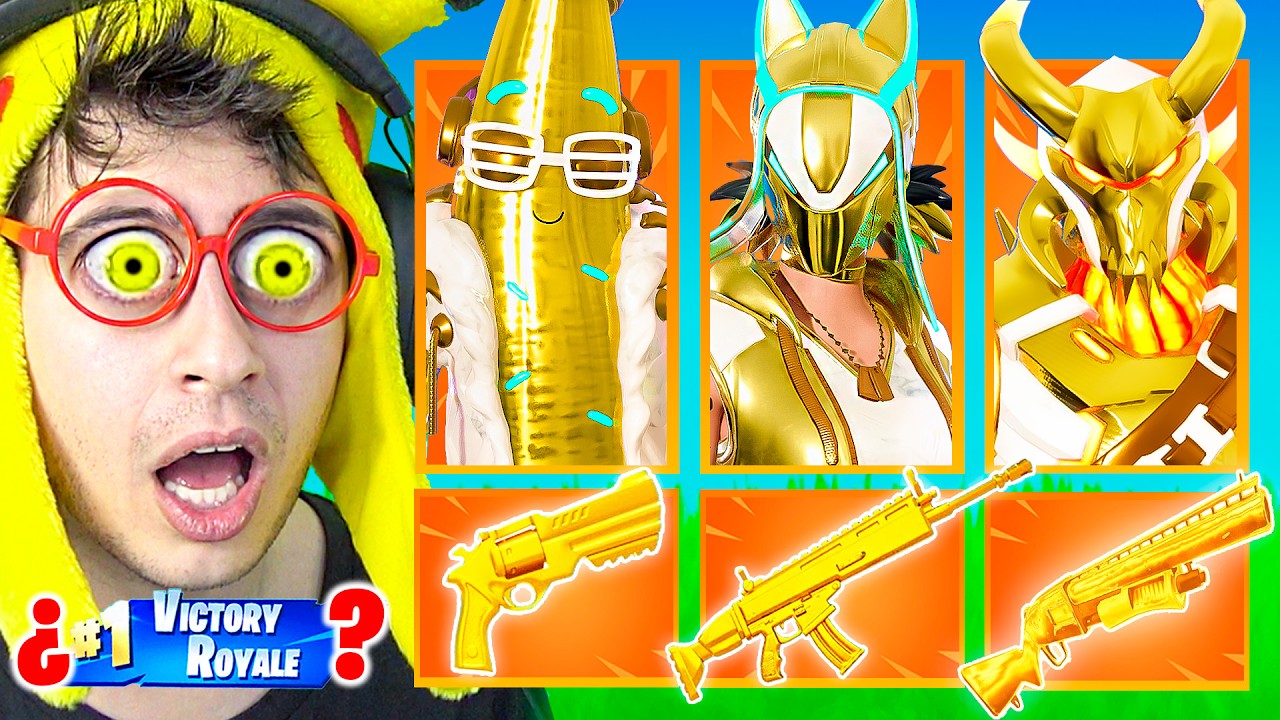 RANDOM **GOLDEN BOSS** SKIN CHALLENGE en Fortnite OG!! (Reto skin de jefe oro aleatoria)