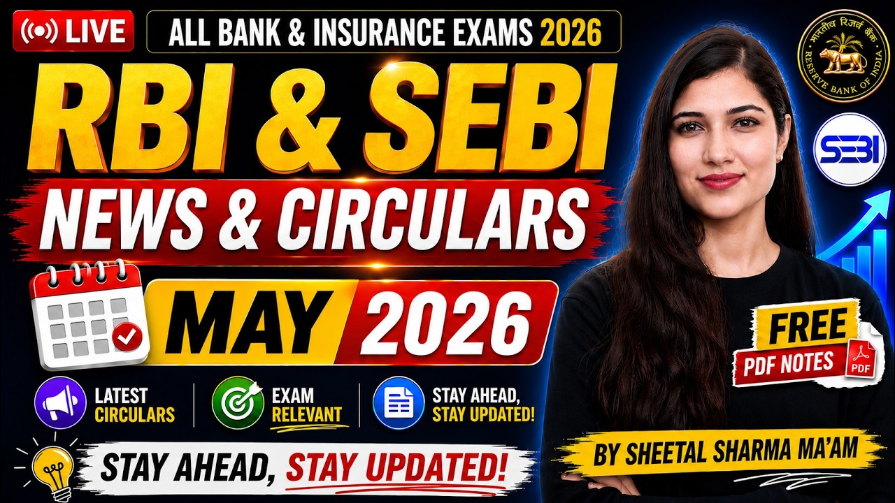 MAY 2026 RBI & SEBI News | Monthly Current Affairs Marathons Series By Sheetal Mam #rbiassistant