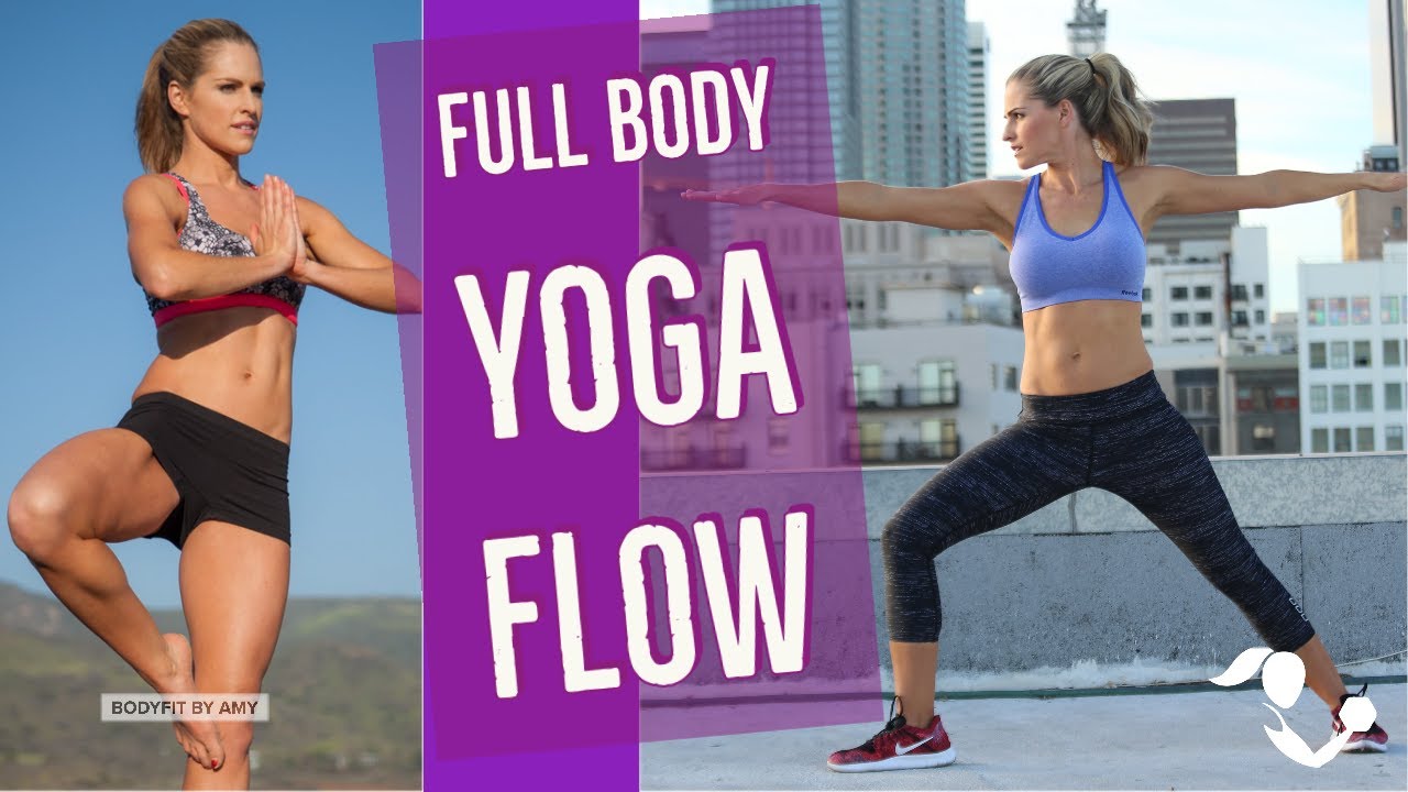 24 Minute Full Body Yoga Flow Workout:  No Equipment At Home Yoga Strengthen & Stretch