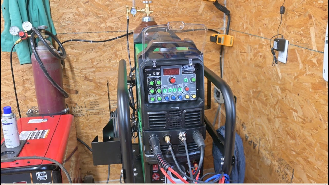 Everlast 250EX TIG Welder ,unboxing,setup and test welding an aluminum large scale RC roll cage