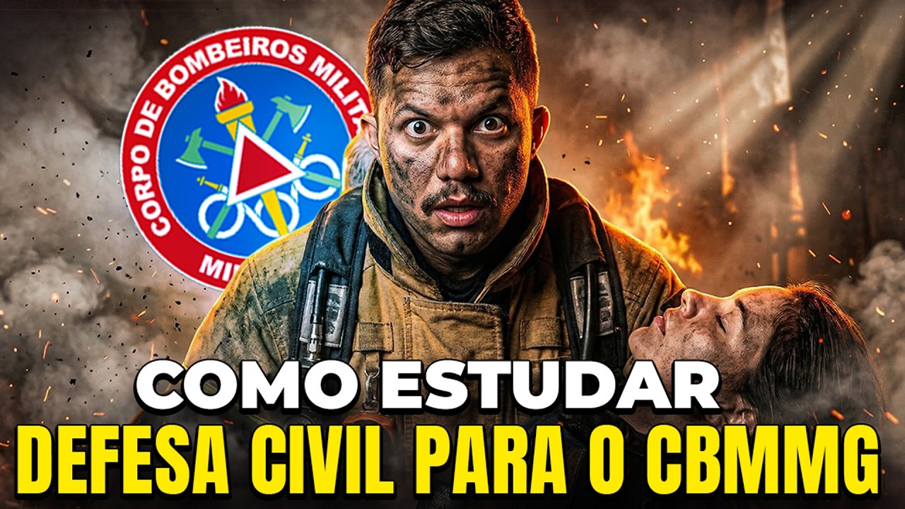 COMO ESTUDAR DEFESA CIVIL PARA O CBMMG 2026 🚒 | Estratégia Completa + Dicas que Caem na Prova