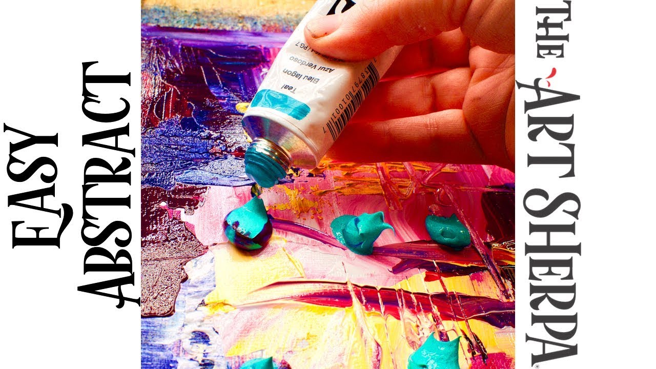 Abstract painting Simple and Colorful Acrylics Palette knife LIVE STREAMING | TheArtSherpa
