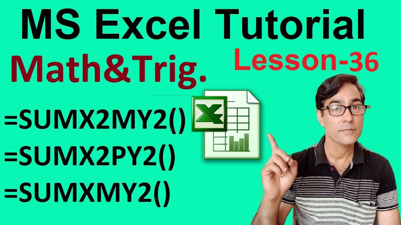 SUMX2MY2(), SUMX2PY2() And SUMXMY2 formula in ms excel | ms excel for beginners - 36