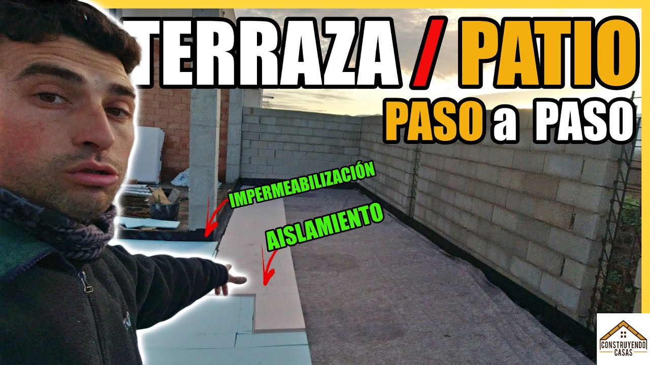 🔶Como HACER una TERRAZA o PATIO🔶 Desniveles, Impermeabilizaci&oacute;n, Aislamiento y Capa de compresi&oacute;n