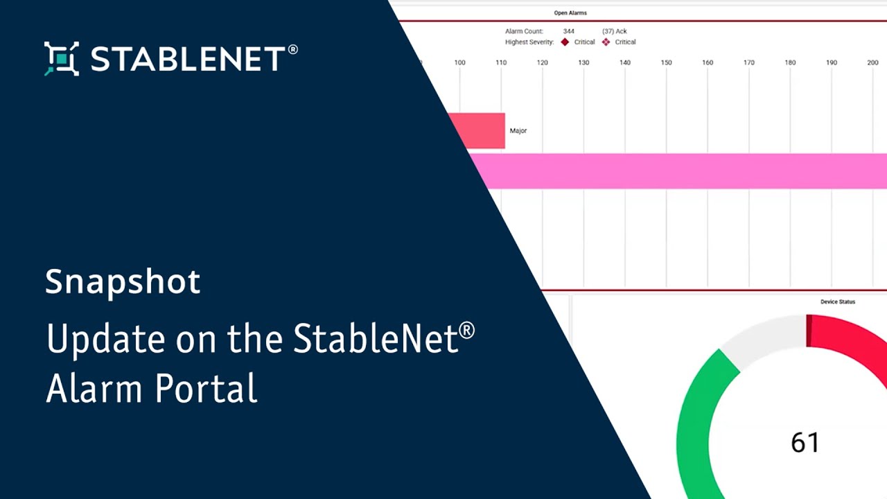 StableNet® Snapshot Series - Update on the StableNet® Alarm Portal