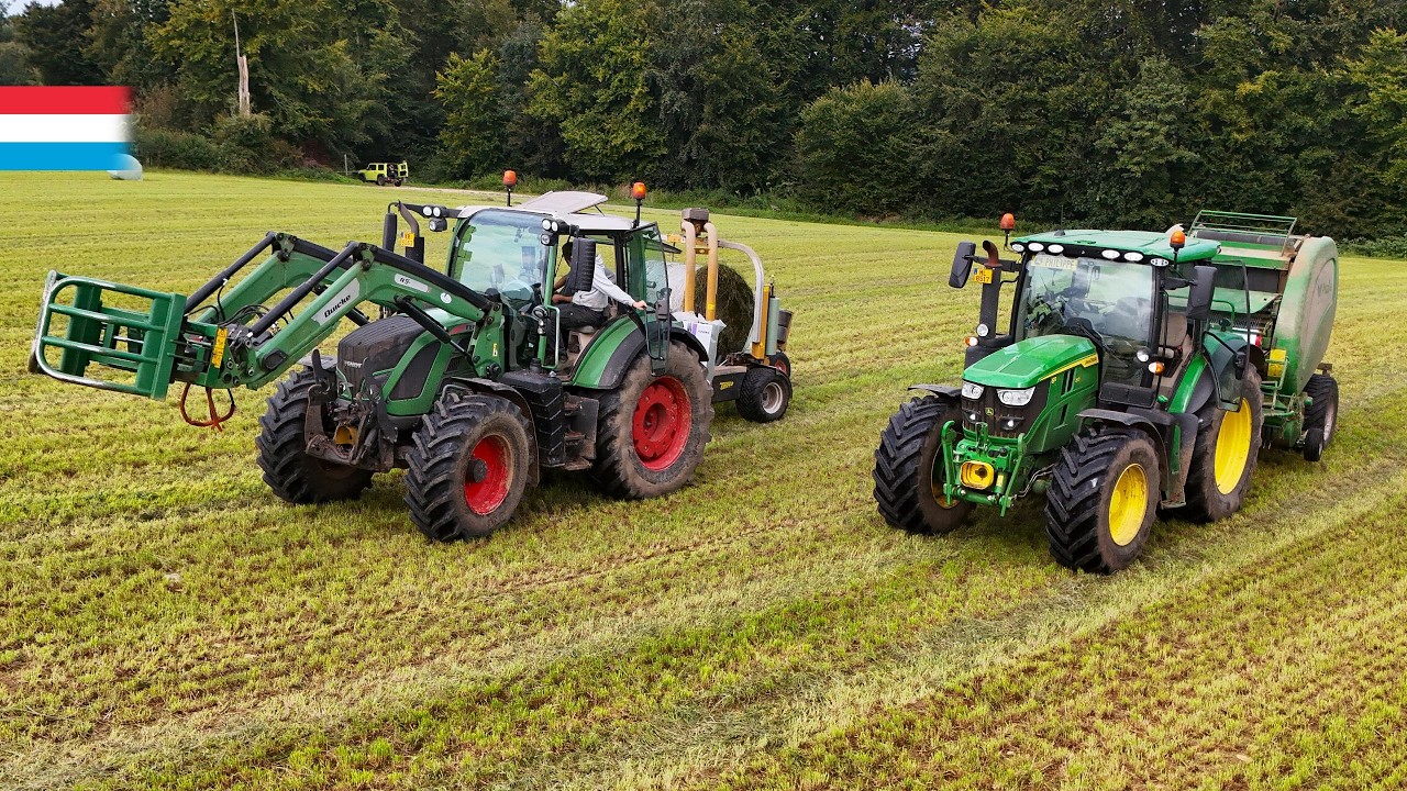 4. Schnitt pressen & wickeln | John Deere 6R150 + McHale | Fendt 516 Vario + Tanco | Luxemburg 2024