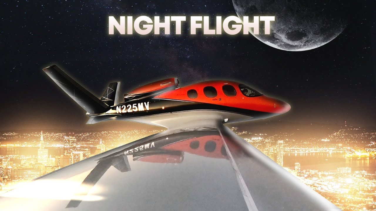 Vision Jets Shortest Flight, at Night! KSAN-KMYF
