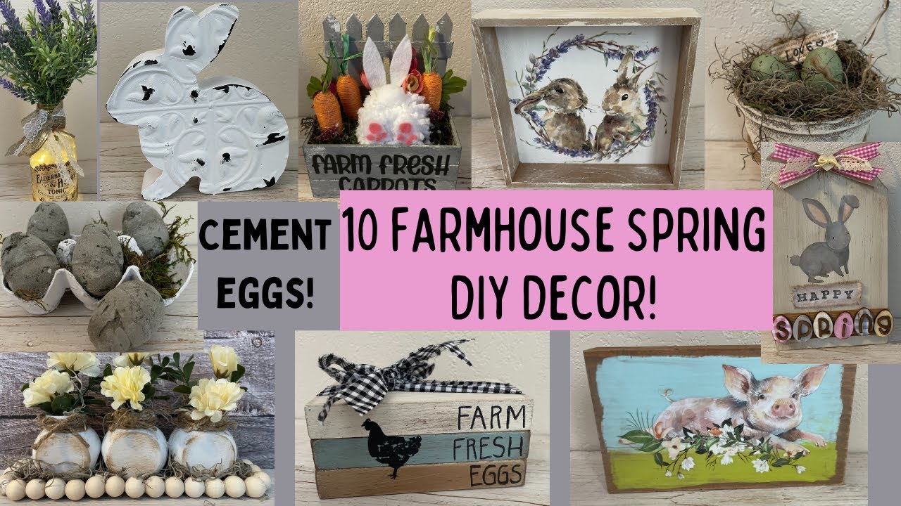 10 Beautiful Farmhouse Spring DIY decor!