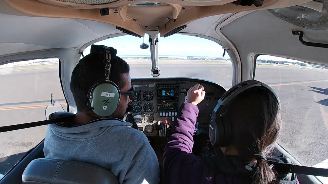 Flying in Sydney - Victor 1 with my sister.