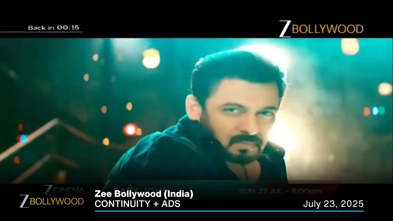 Zee Bollywood (India) continuity + ads | July 23, 2025