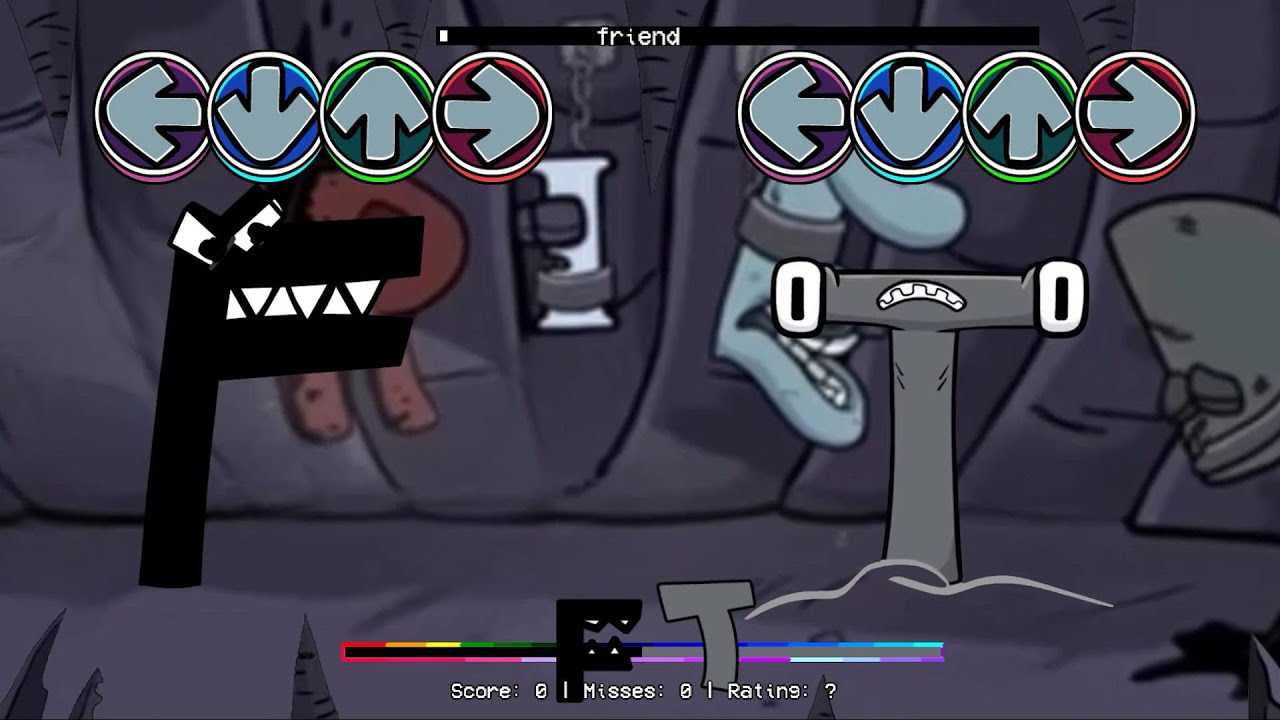 Alphabet Lore F and T ALL PHASES | FNF VS Alphabet Lore F, T friend, coward Song Cover