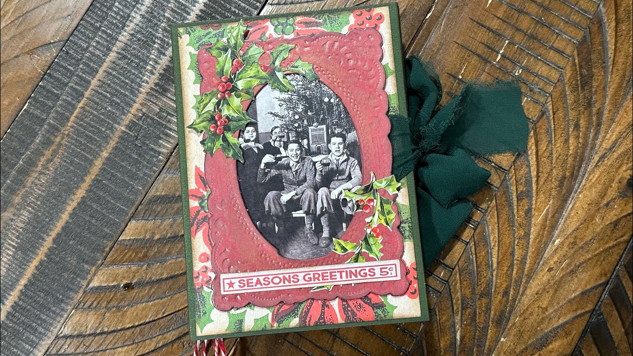 Craft With Me - Vintage Holiday Photo Album Part 2 - Let’s Finish This Project