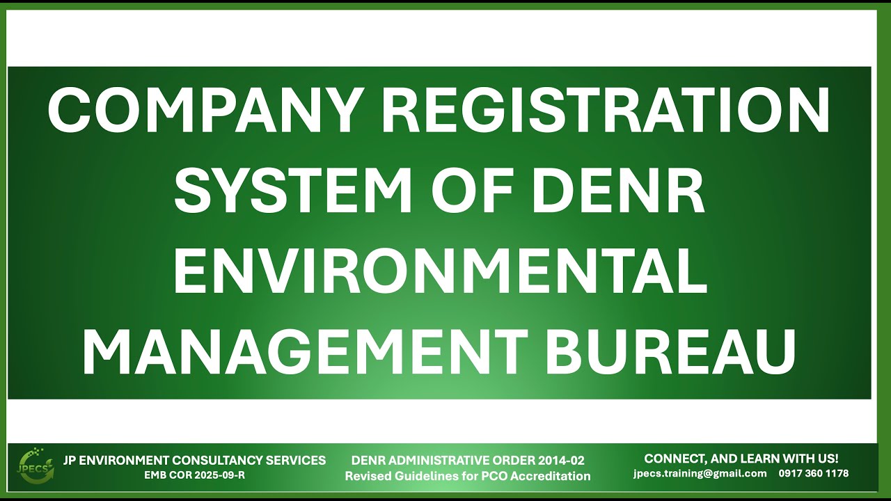 How to register Profile to DENR Company Registration System CRS?