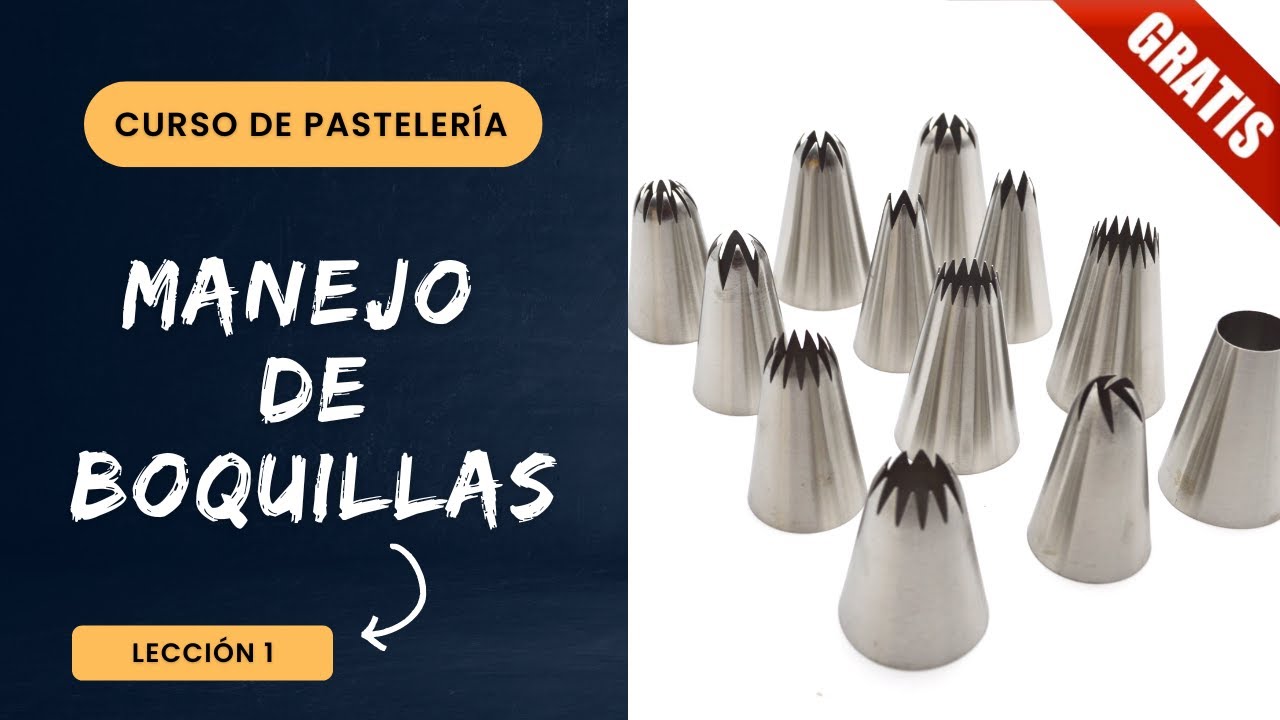 Como utilizar las boquillas en pastelería 😜 || Curso GRATIS de PASTELERÍA -  Lección 1