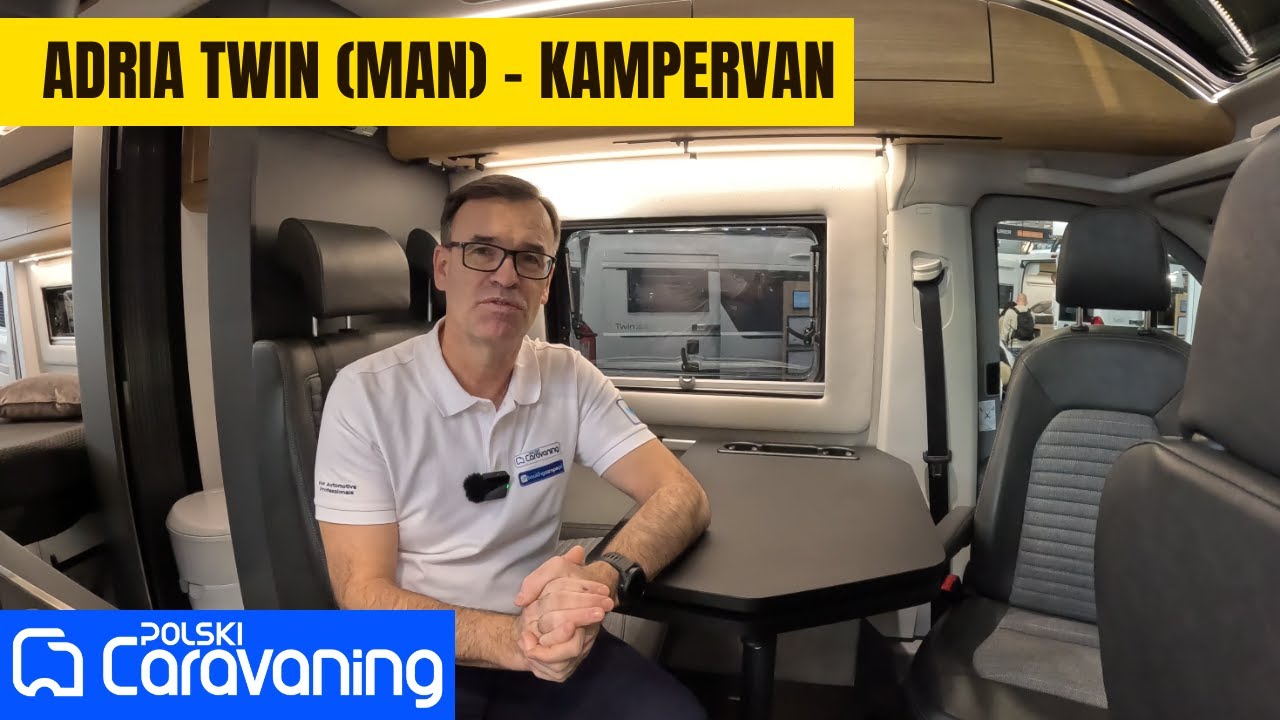 Adria Twin Max 680 SGX to #kampervan na bazie MAN z silnikiem 2.0 dla 4 os&oacute;b do jazdy i 2 do spania