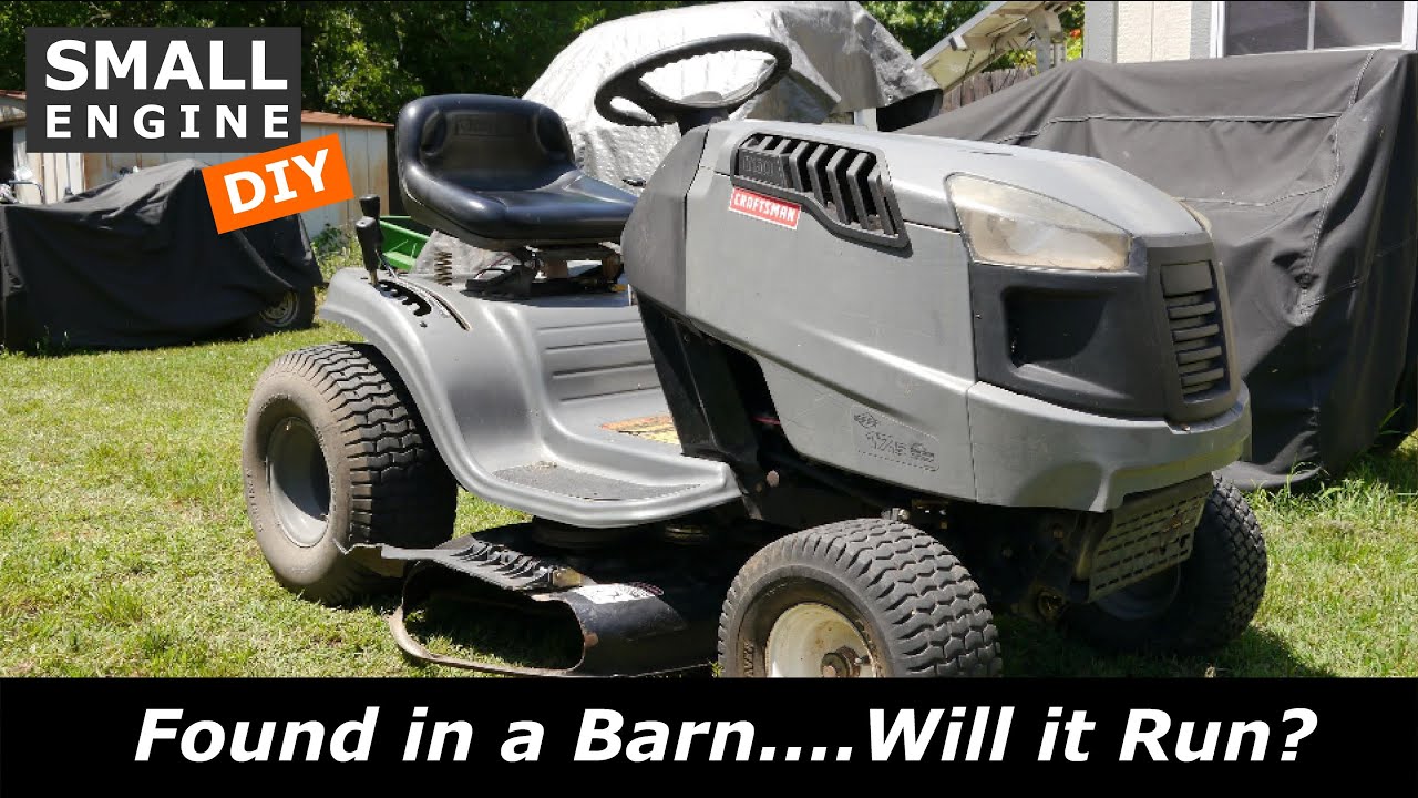 Газонокосилка Craftsman LT1500, найденная в сарае