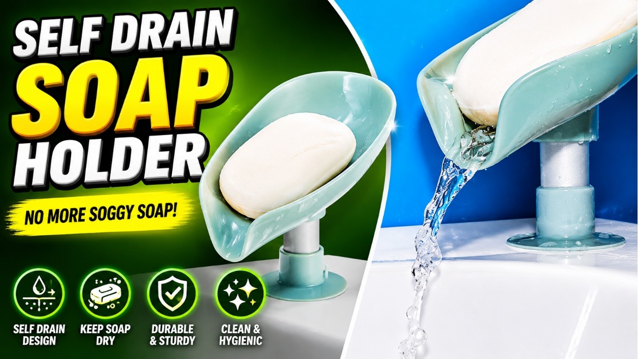 Self Drain Soap Holder for Bathroom & Kitchen #soapholder #soapcase