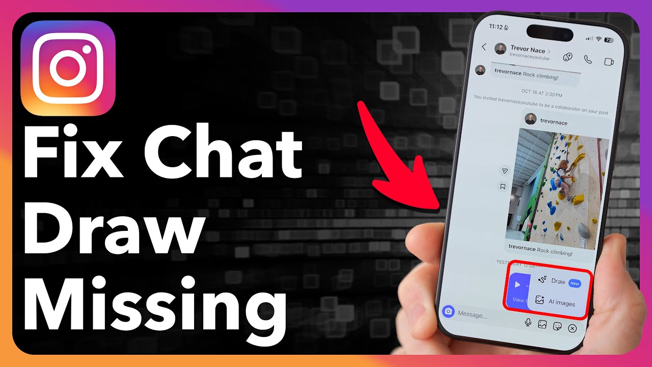 How To Fix Instagram Chat Draw Option Not Showing