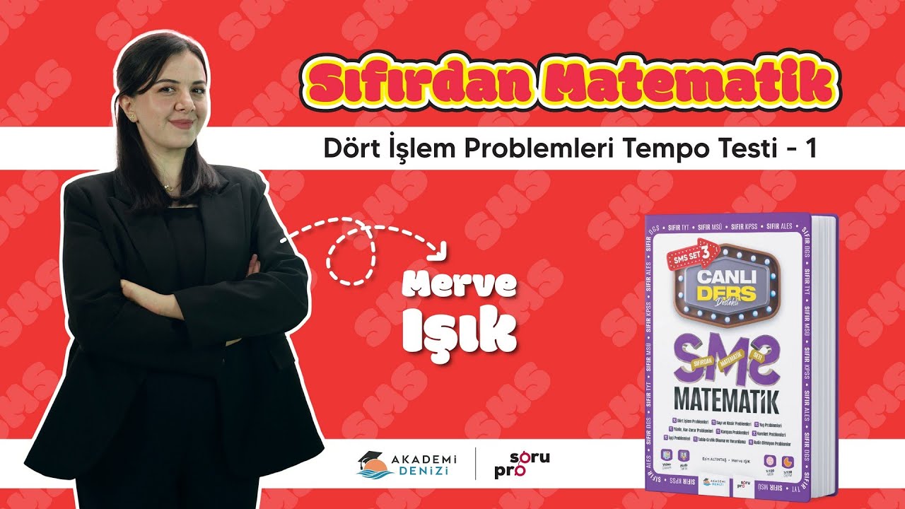 Sıfırdan Matematik Seti | Dört İşlem Problemleri Tempo Testi - 1 |  Ders - 136