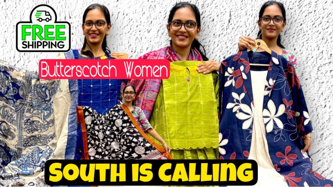 Beautiful Chettinad Cotton Suit, Anarkali, Kurti, Shrug, Lehenga & Accessories at Butterscotch Women