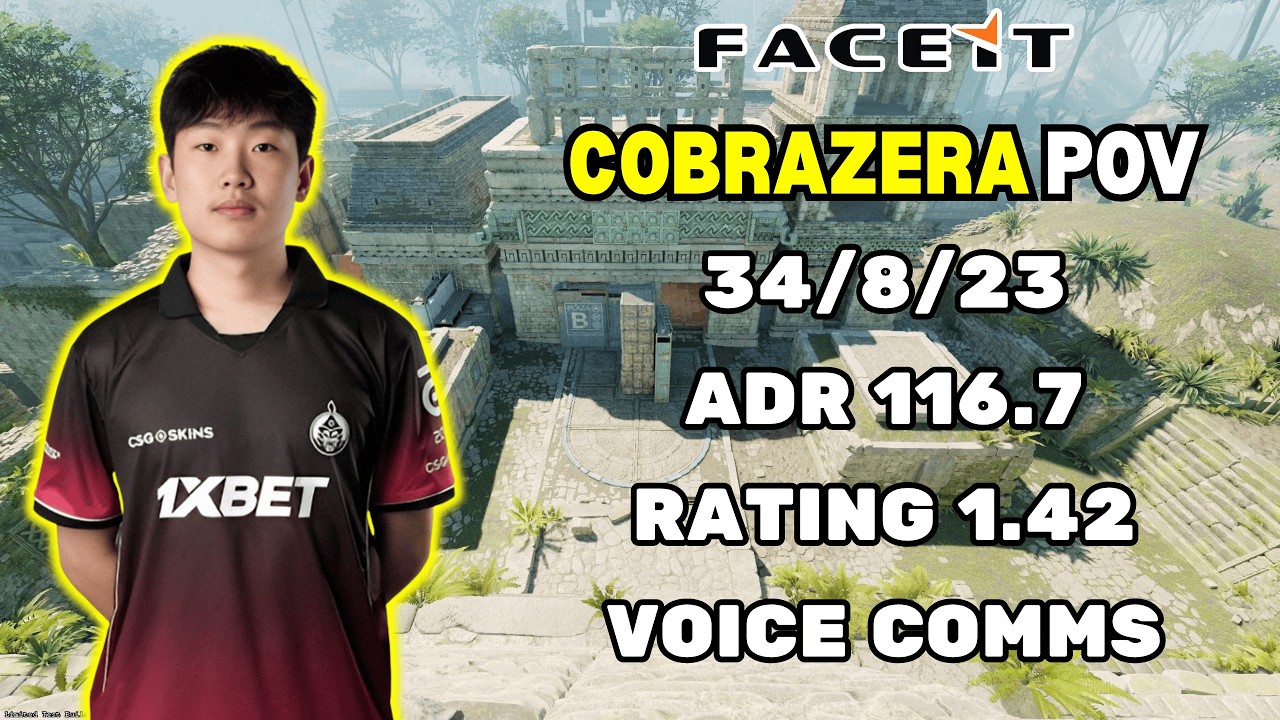 cobrazera POV с Techno4K + голосовая связь (34/8/24) CS2 FACEIT EU - 23 марта 2026 г.