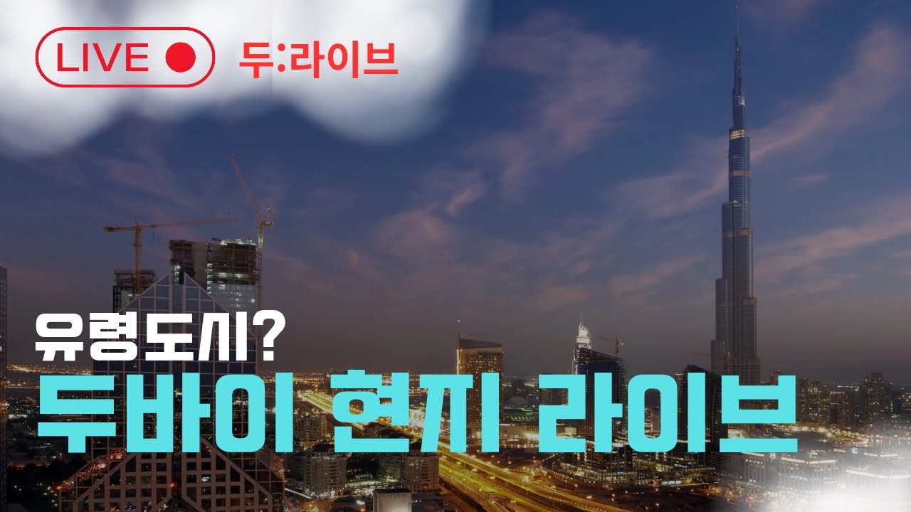 유령도시? 차타고 돌아보는 두바이 리얼 현지 모습 라이브방송