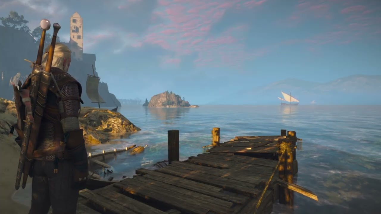 🌊 Peaceful Lakeside | The Witcher 3 | Relaxing Water & Wind Ambience (No Talk)