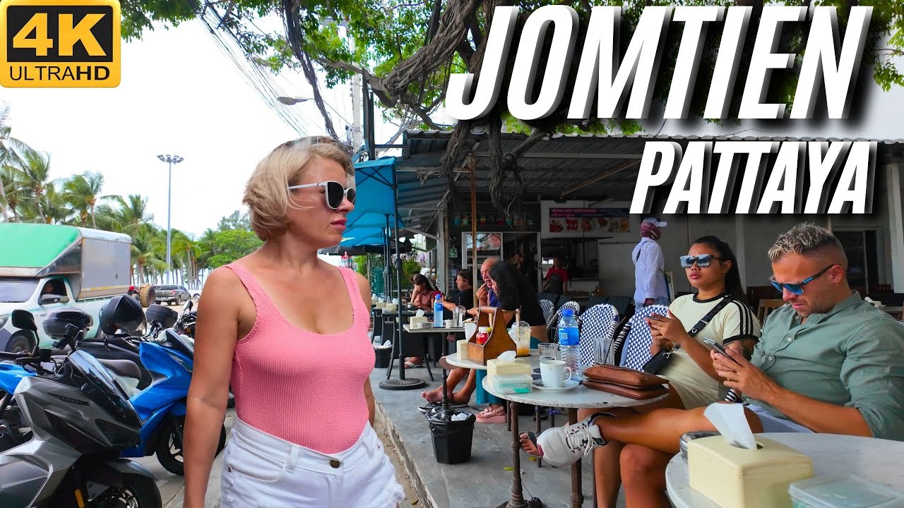 [4K] Amazing walk along Jomtien Beach, Pattaya, Thailand 2024.