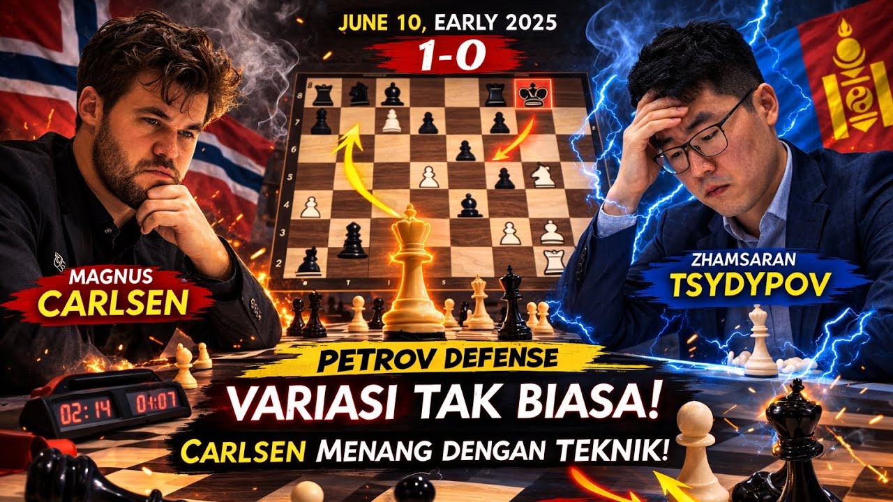 CARLSEN BIKIN VARIASI GILA DI PETROV! Lawannya Langsung Hancur! 😱♟️