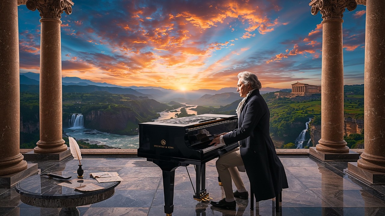 Wisdom in Silence: Bach & Chopin Dark Classical Piano for Elite Studying & Solitude