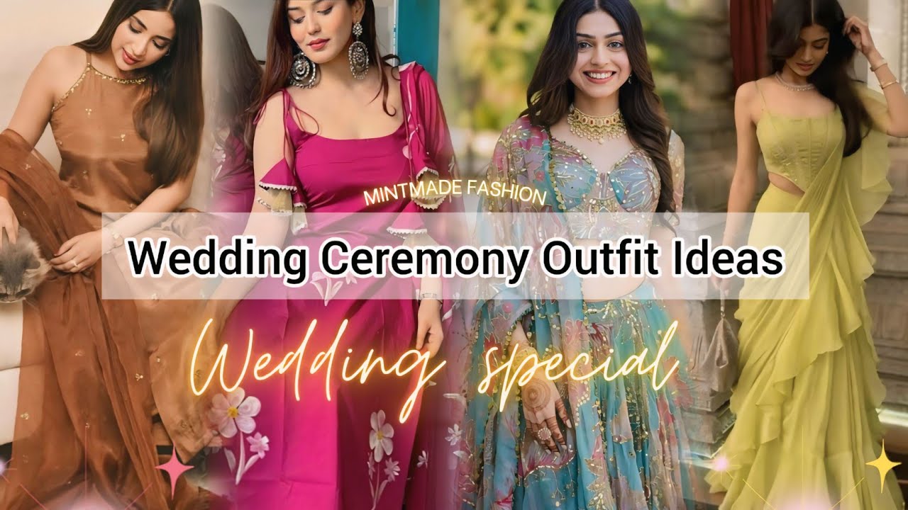 Wedding outfits with name/Wedding outfit ideas for girls women/Wedding party wear dresses for girls