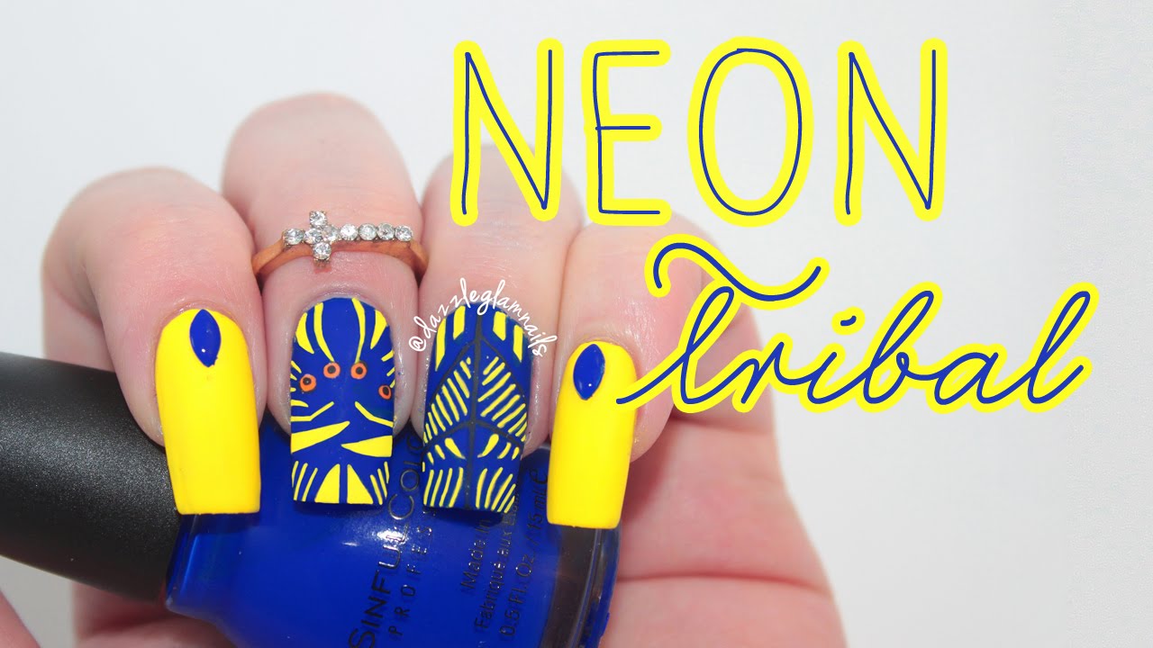 Hand Painted Tribal Nail Art Tutorial